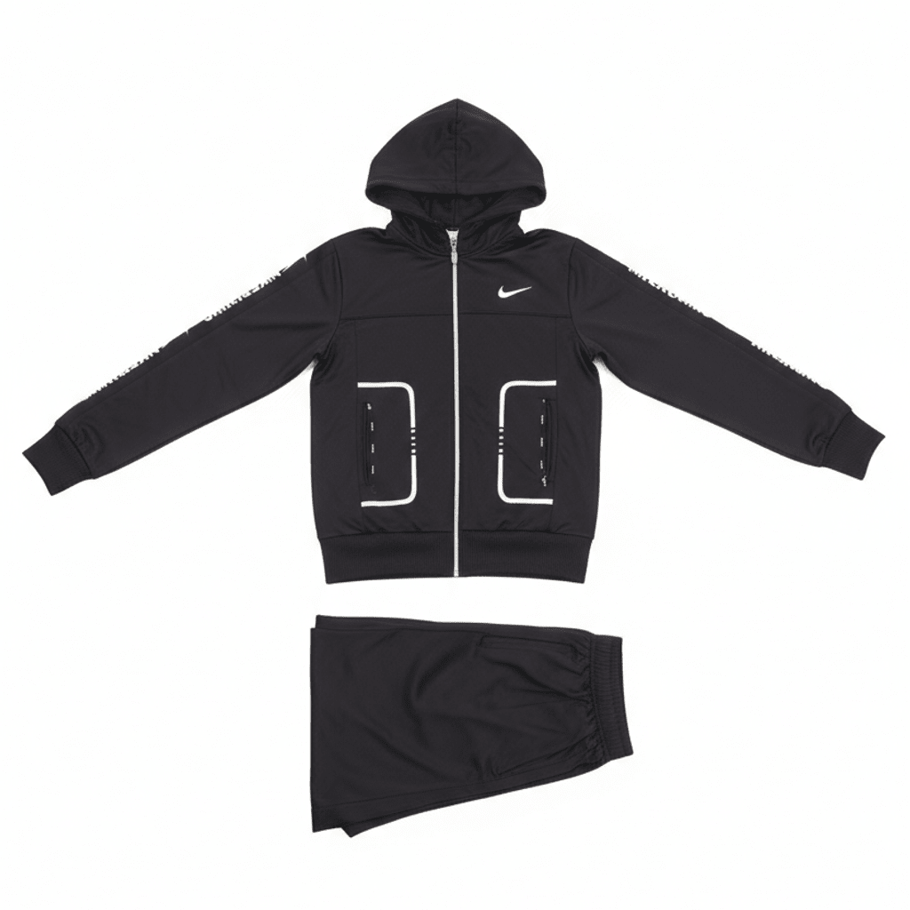 Crni Sportski Komplet sa Kapuljačom – Trenirke – S Crna – slika 7