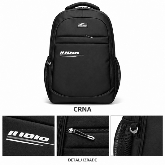 Crni sportski ruksak s prednjim natpisom – Ruksaci – Crna – slika 1