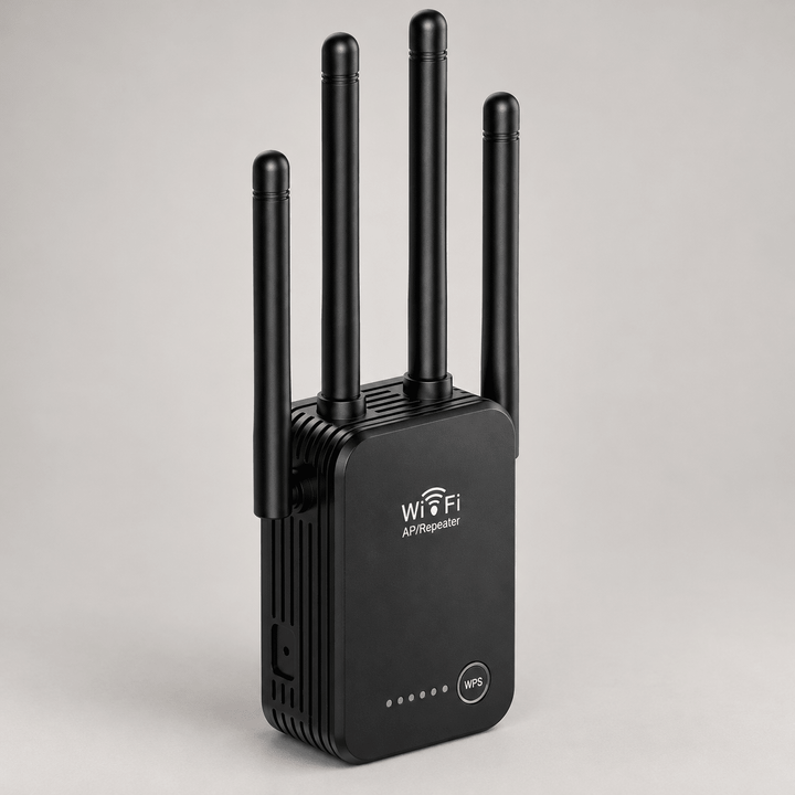 Crni Wi-Fi AP repetitor 2,4 GHz s četiri antene