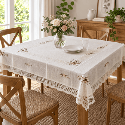 Cvjetni mrežasti stolnjak – 150 × 220 cm – Cvjetni mrežasti stolnjaci 150 × 220 cm – – slika 2