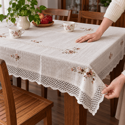 Cvjetni mrežasti stolnjak – 150 × 220 cm – Cvjetni mrežasti stolnjaci 150 × 220 cm – – slika 3