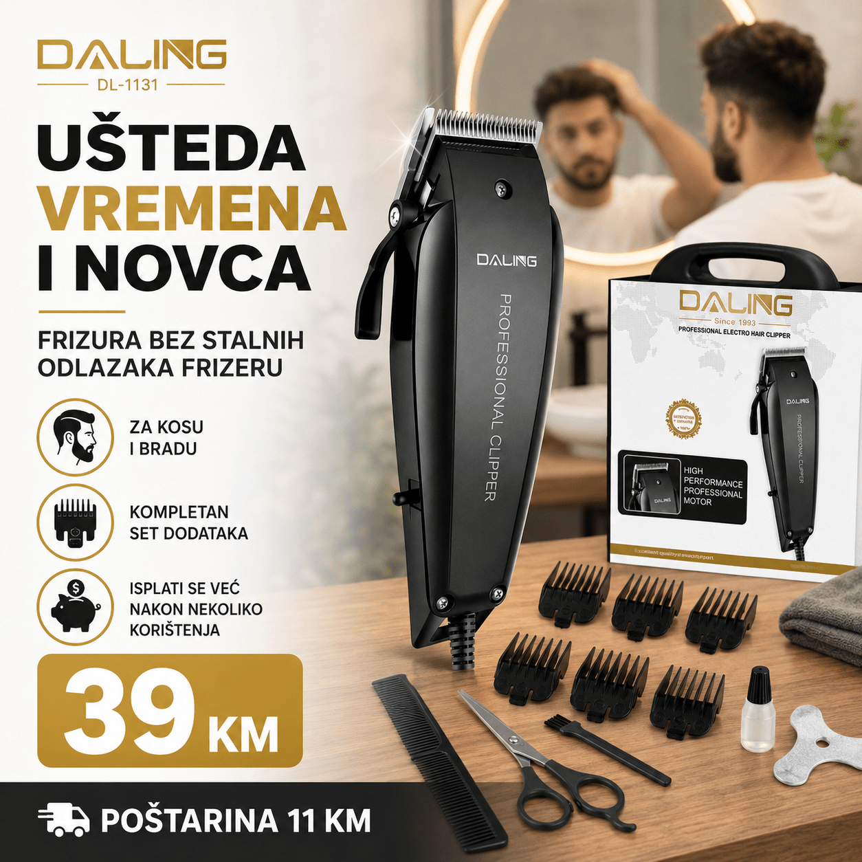 DALING Mašinica za Šišanje – – – slika 3