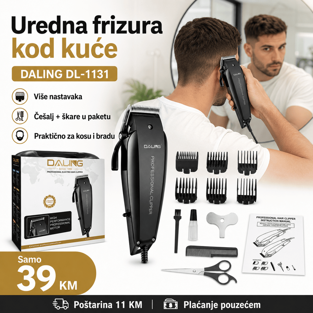 DALING Mašinica za Šišanje – – – slika 5