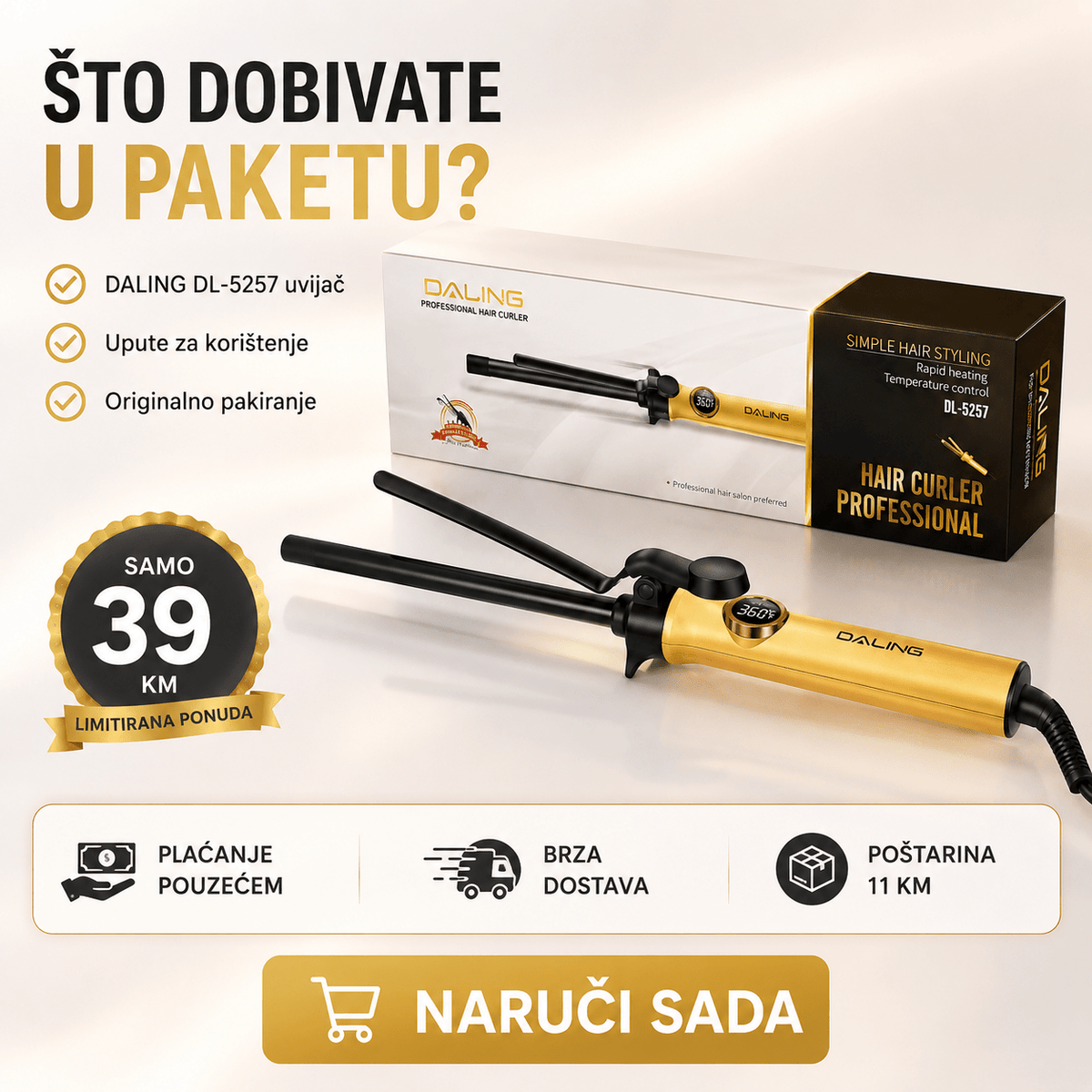 DALING Uvijač za Kosu – – – slika 8