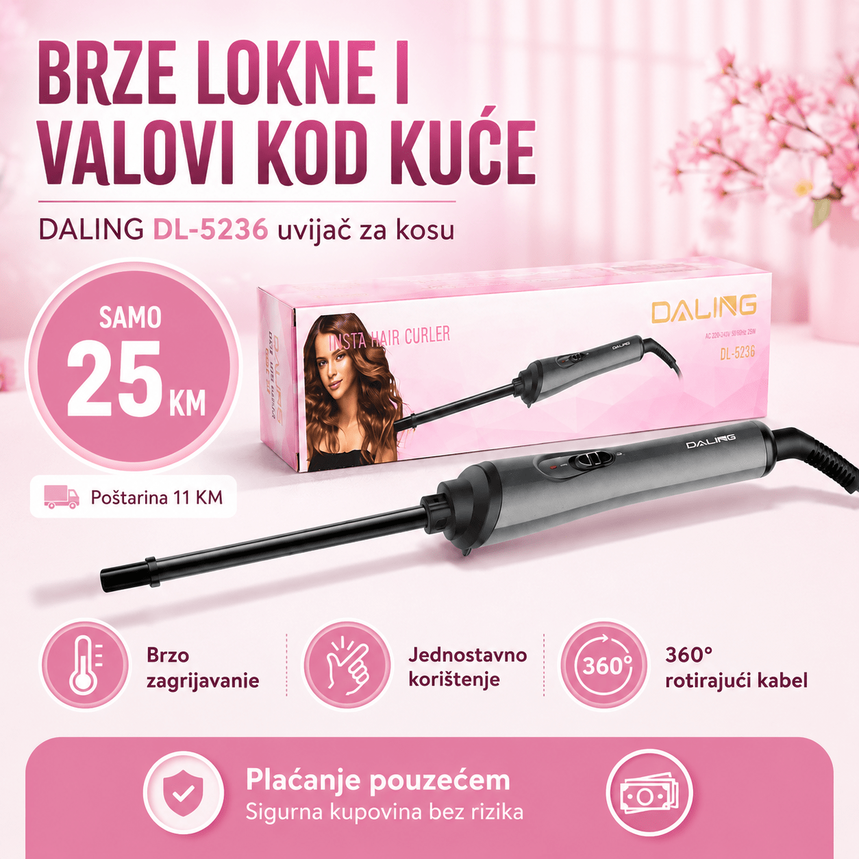 DALING Uvijač za Kosu – – – slika 6