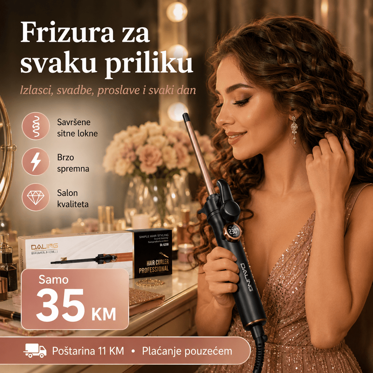 DALING Uvijač za Kosu – – – slika 8