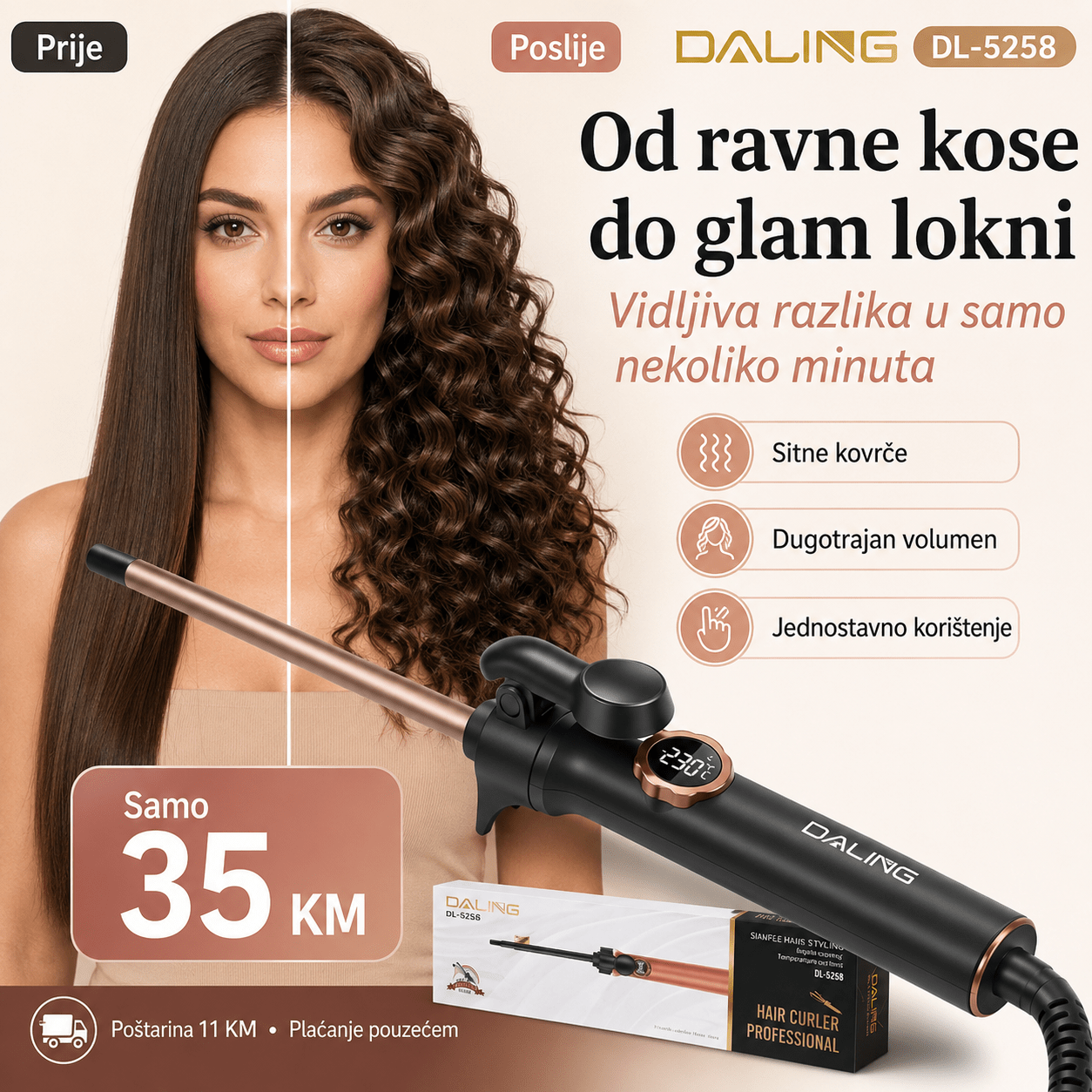 DALING Uvijač za Kosu – – – slika 1