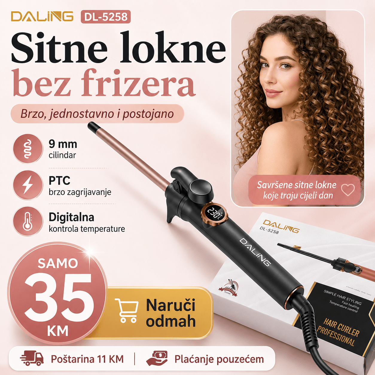 DALING Uvijač za Kosu – – – slika 3