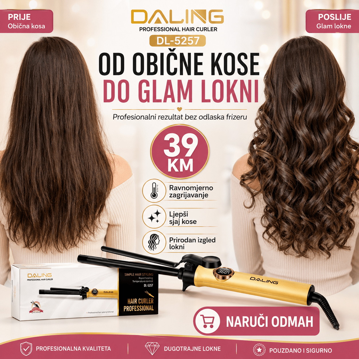 DALING Uvijač za Kosu – – – slika 5