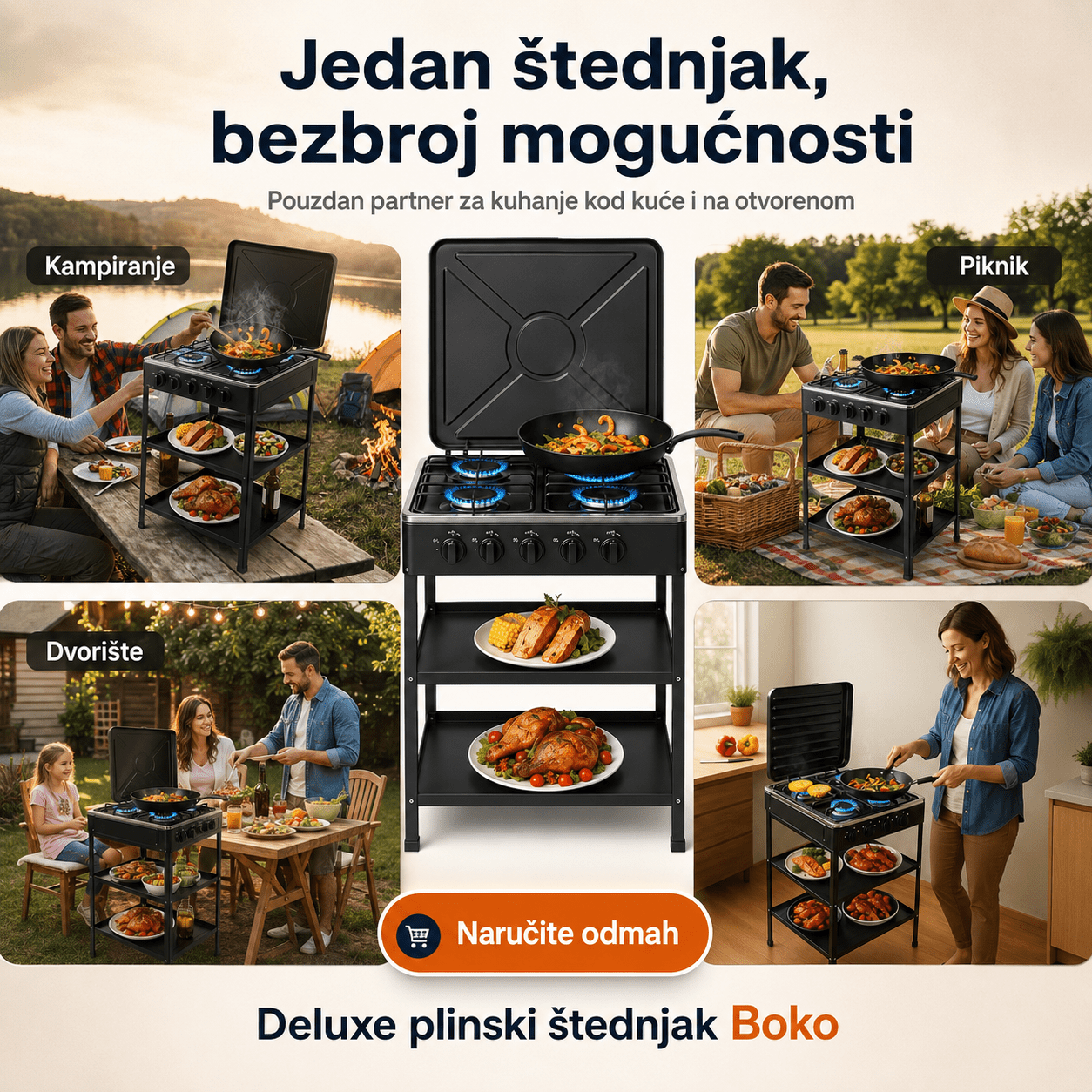 Deluxe plinski štednjak Boko – Kuhinjski Aparati – – slika 4