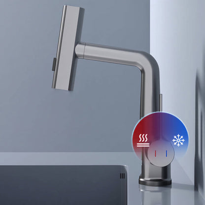 Digitalna teleskopska česma s LED displayom – – Crna – slika 6