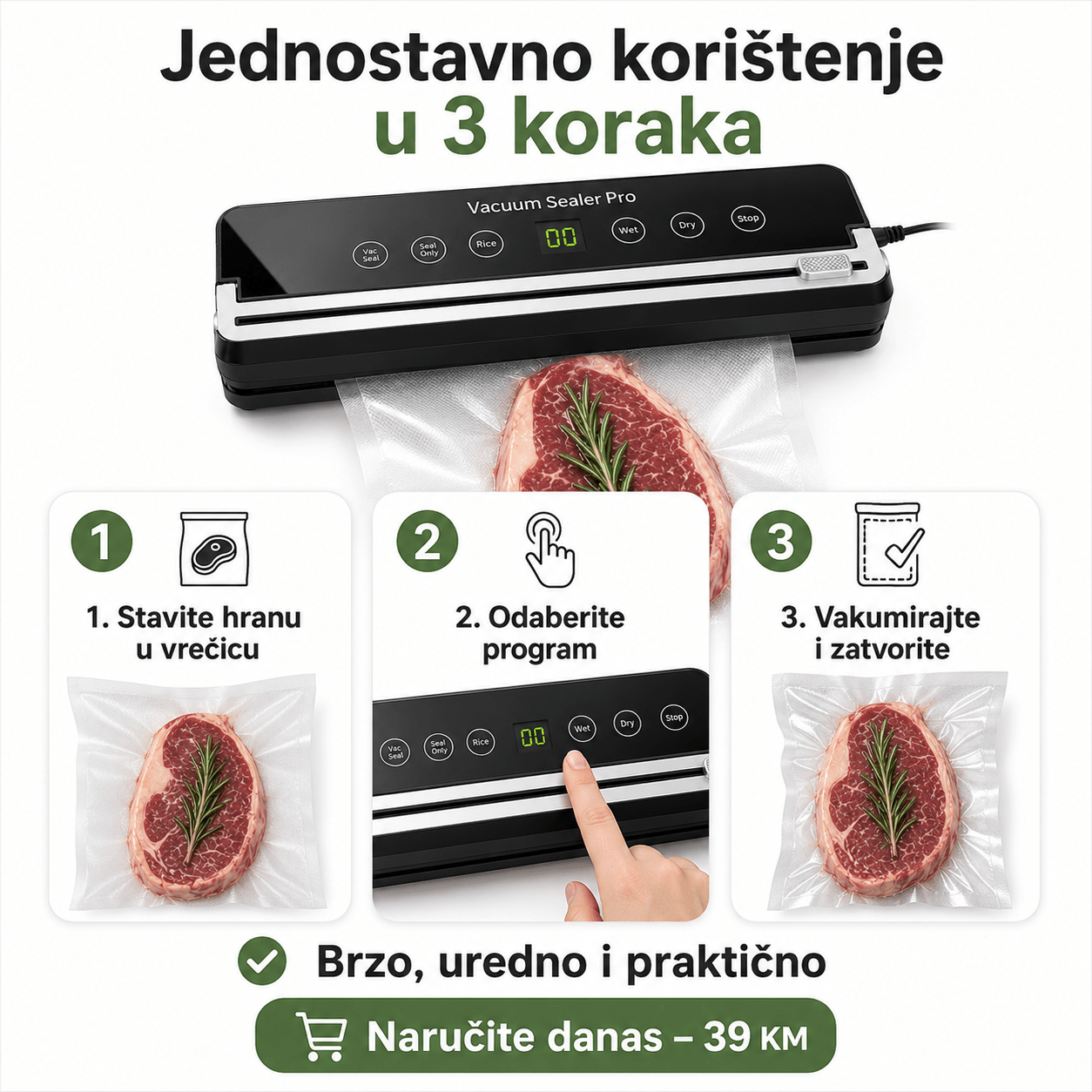 Digitalni Aparat za Vakumiranje Hrane – – – slika 7