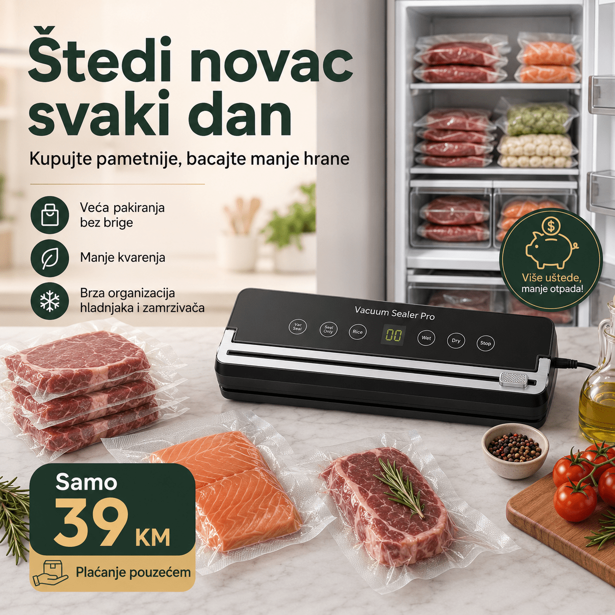 Digitalni Aparat za Vakumiranje Hrane – – – slika 3