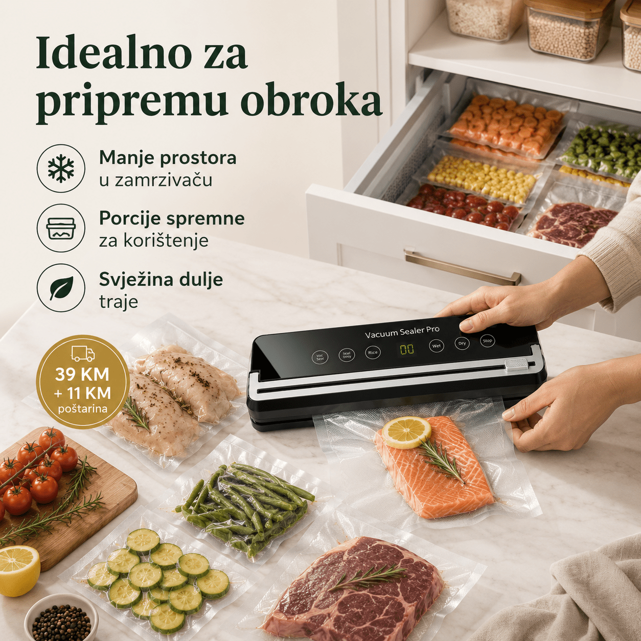Digitalni Aparat za Vakumiranje Hrane – – – slika 4