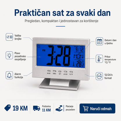 Digitalni LCD Sat DS-8082 – Satovi – – slika 3