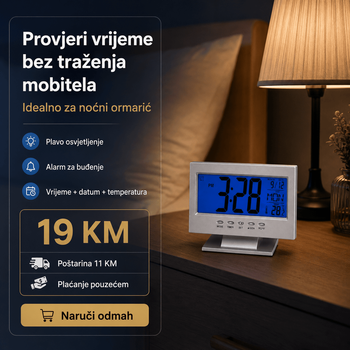 Digitalni LCD Sat DS-8082 – Satovi – – slika 4