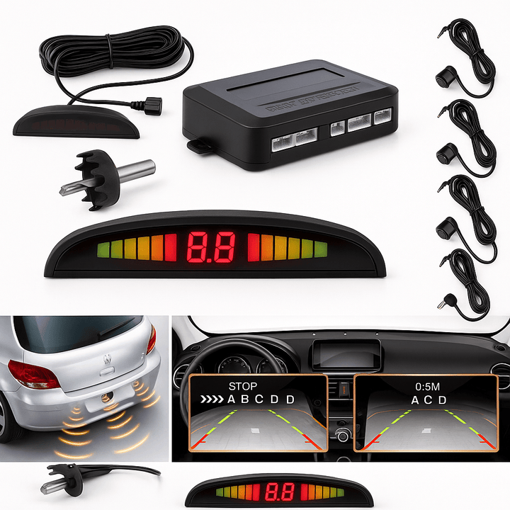 Digitalni Parking Senzor s LED Ekranom i 4 Sonde