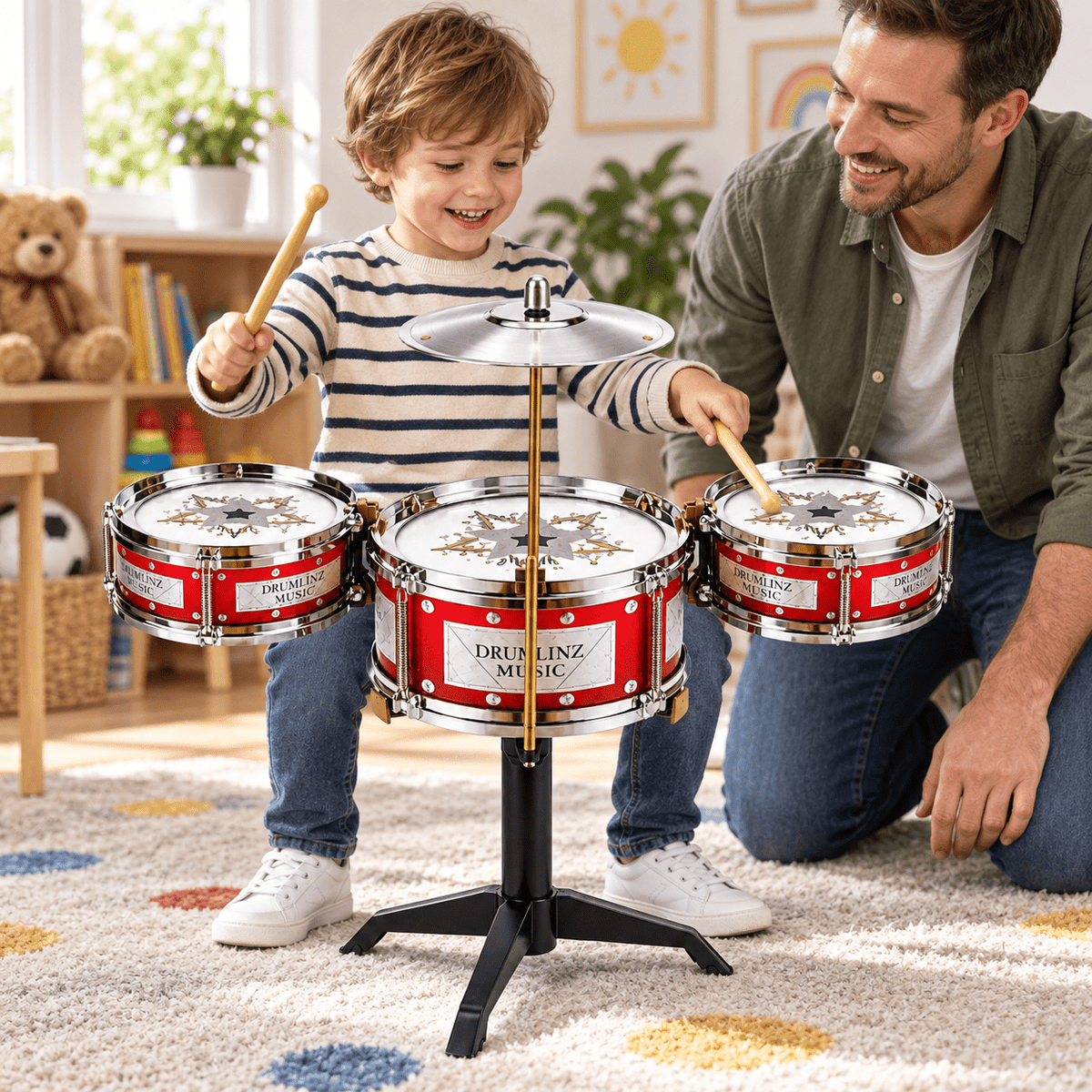 Dječji bubnjevi s palicama – Muzičke igračke – – slika 2