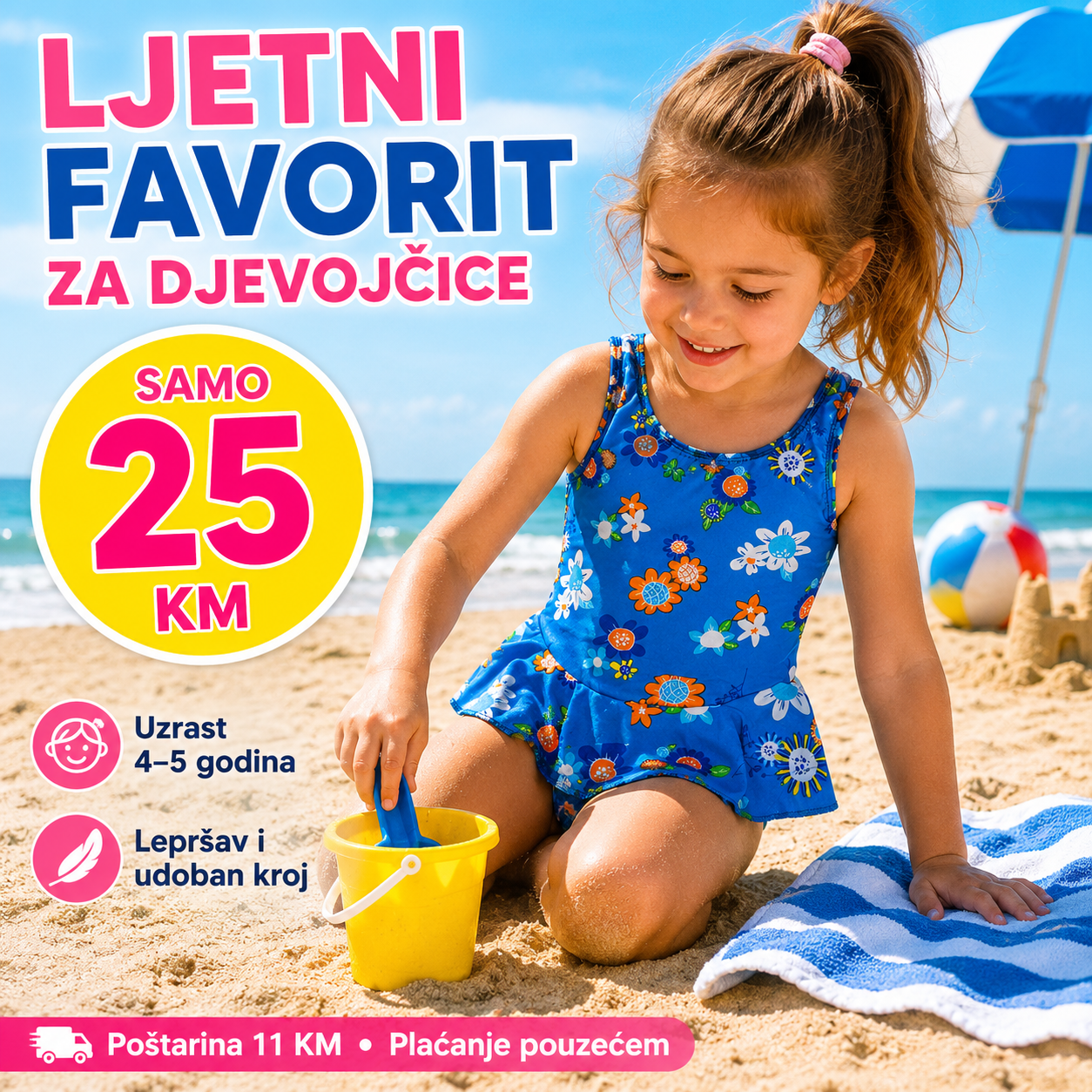 Dječji jednodijelni kupaći kostim – – – slika 7