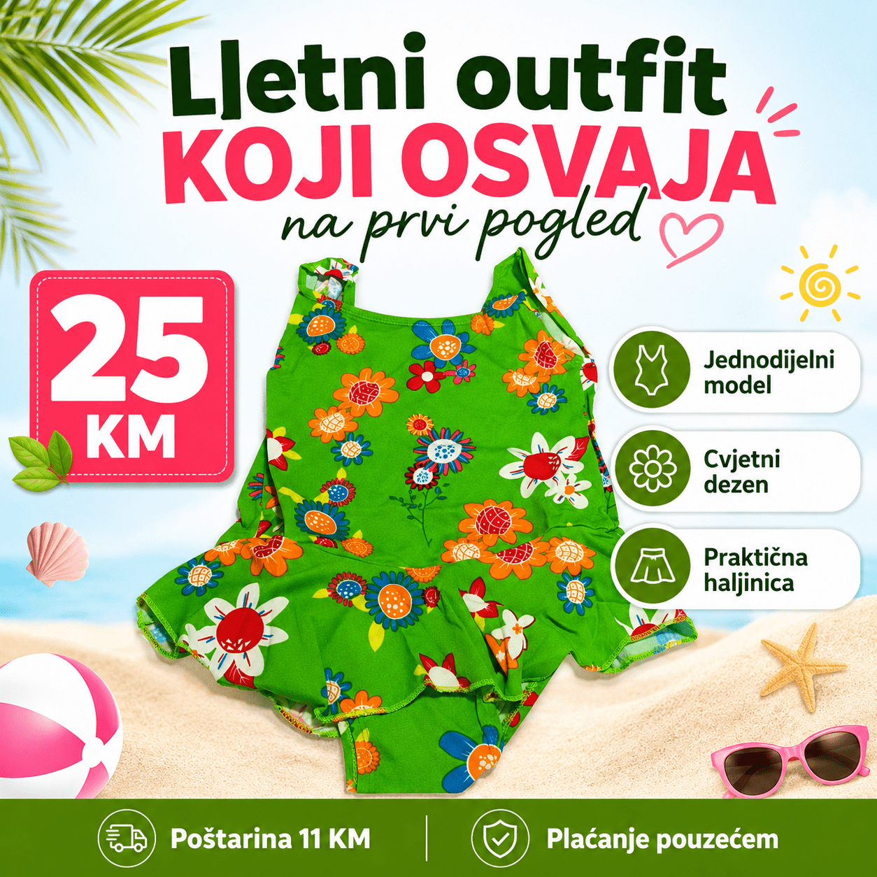Dječji jednodijelni kupaći kostim – – – slika 4