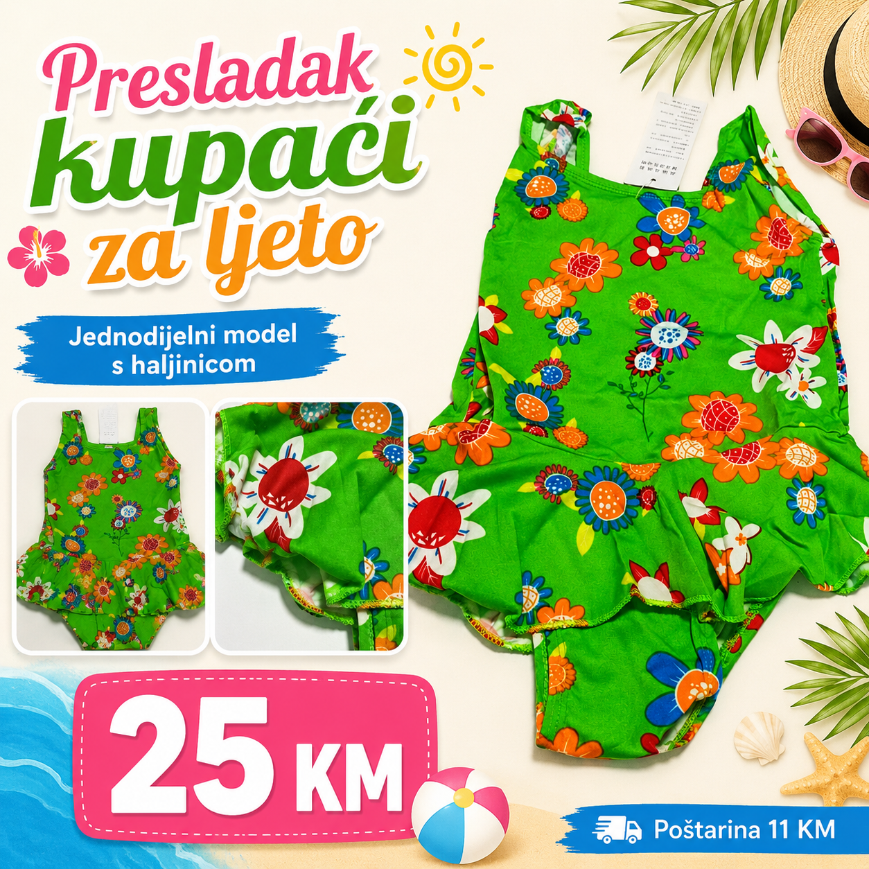 Dječji jednodijelni kupaći kostim – – – slika 6