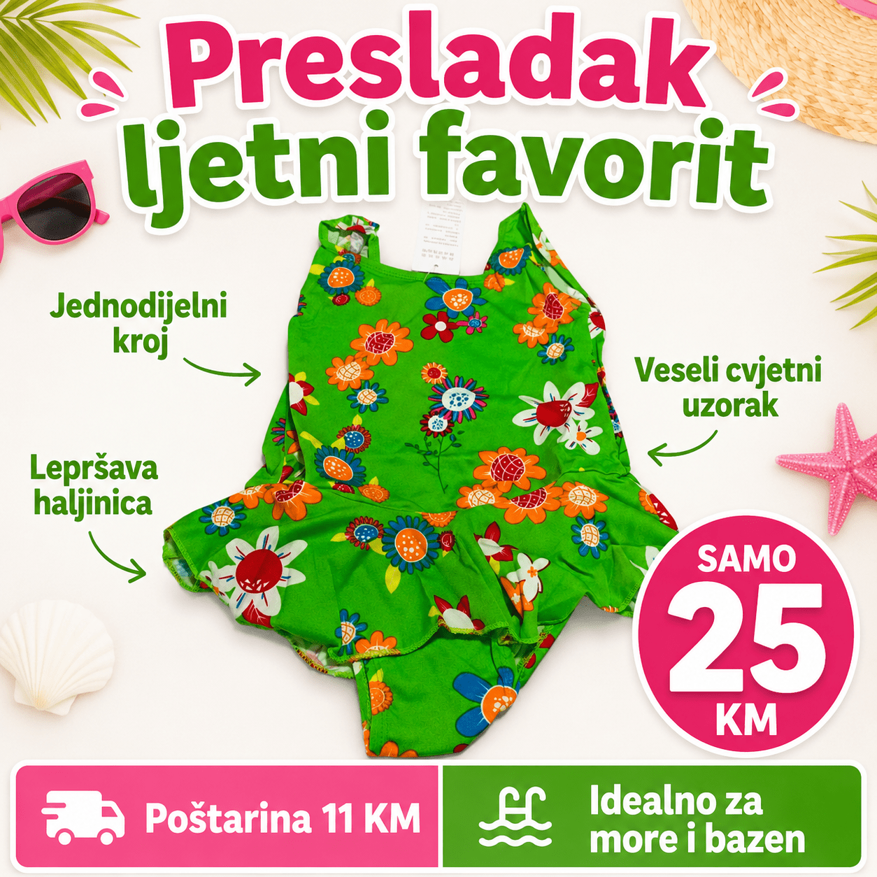 Dječji jednodijelni kupaći kostim – – – slika 5
