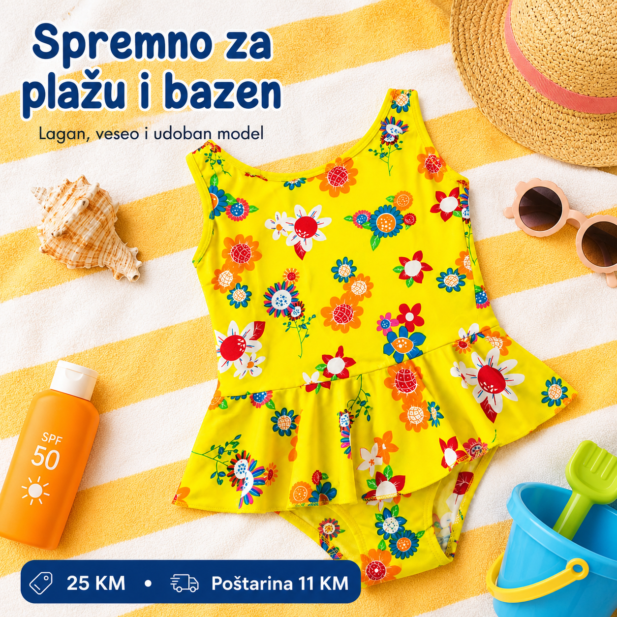 Dječji kupaći kostim s haljinicom – – – slika 6