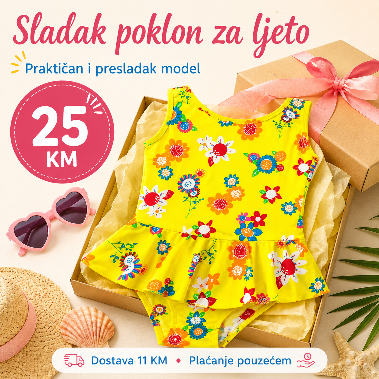 Dječji kupaći kostim s haljinicom – – – slika 8