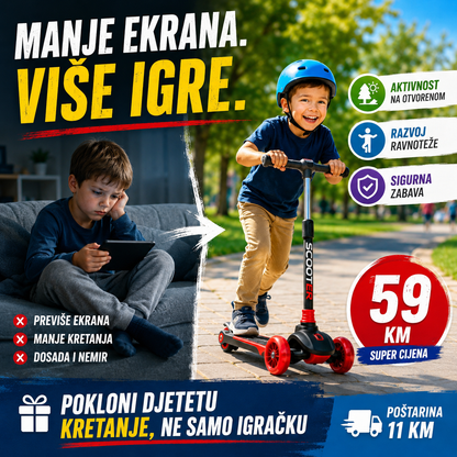Dječji Romobil 3 Kotača – – Crvena – slika 6