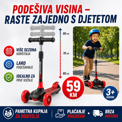 Dječji Romobil 3 Kotača – – Crvena – slika 8