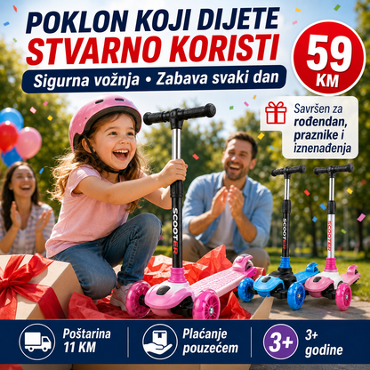 Dječji Romobil 3 Kotača – – Crvena – slika 4