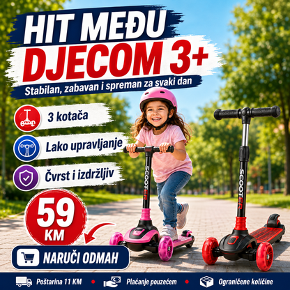 Dječji Romobil 3 Kotača – – Crvena – slika 5