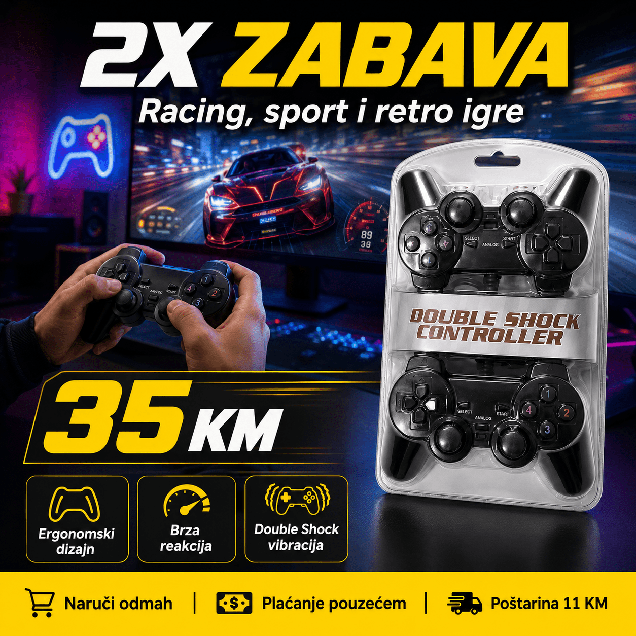 Double Shock Joystici (2.kom) – – – slika 1