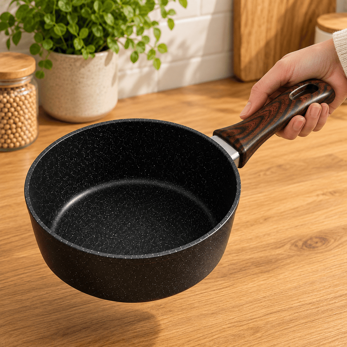 Dublja tava STONE s drškom u dekoru drveta – Tave – 20 cm – slika 9