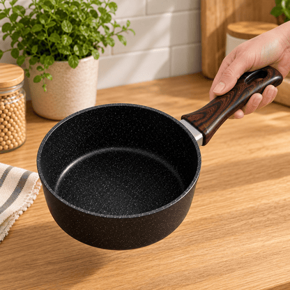 Dublja tava STONE s drškom u dekoru drveta – Tave – 18 cm – slika 6
