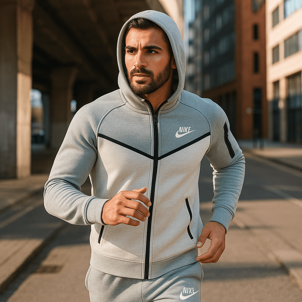 Dvobojna muška trenirka u nijansama svijetloplave i bijele - SAMO KLIKNI