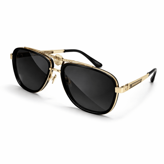 Ekskluzivne Aviator Sunčane Naočale - Crno Zlatne – – – slika 1