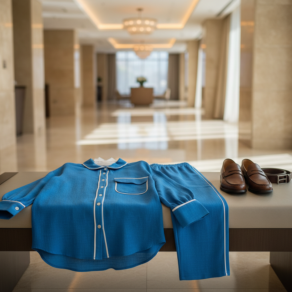Elegant Blue Suit - Hotel