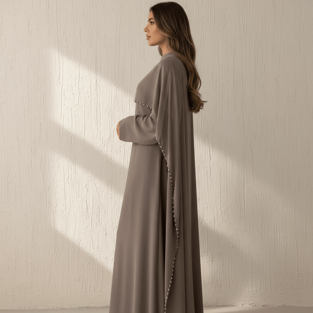 Elegantna Abaja/Haljina s Biserima – Ženska odjeća – Univerzalna – slika 4