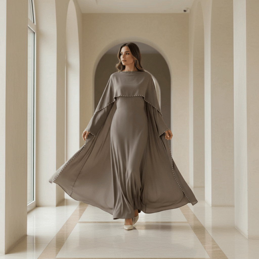 Elegantna Abaja/Haljina s Biserima – Ženska odjeća – Univerzalna – slika 3