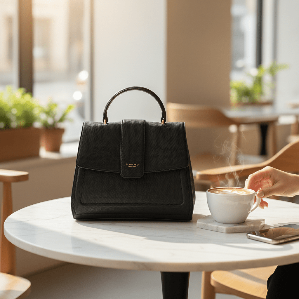Elegantna Crna Torba Diana&Co Firenze s Preklopom – Torba – Crna – slika 4
