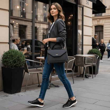 Elegantna Crna Torba DIANAS&CO FIRENZE – Ženske torbe – Crna – slika 8