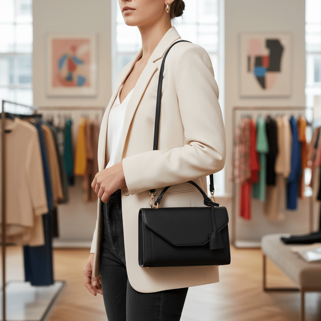 Elegantna Crna Torba DIANAS&CO FIRENZE – Ženske torbe – Crna – slika 5