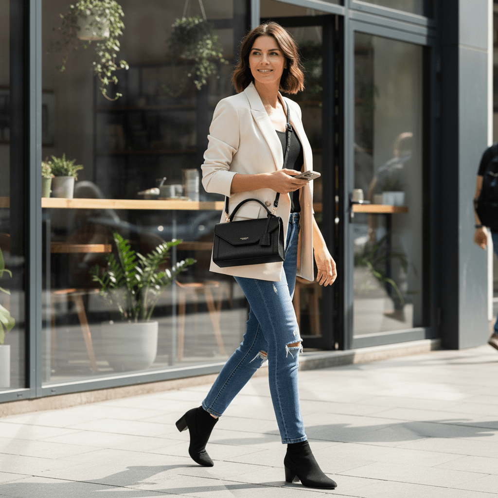 Elegantna Crna Torba DIANAS&CO FIRENZE – Ženske torbe – Crna – slika 2