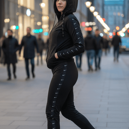 Elegantna Crna Trenerka – Ženske trenerke – S – slika 1