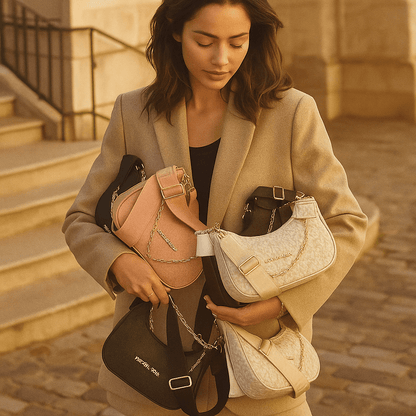 Elegantna Crossbody Torba s Lančićem – – Crna – slika 8