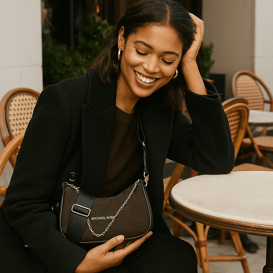 Elegantna Crossbody Torba s Lančićem – – Crna – slika 2
