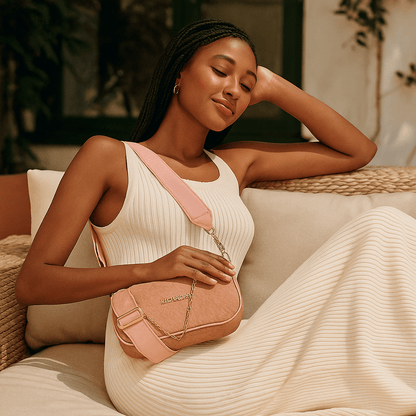Elegantna Crossbody Torba s Lančićem – – Crna – slika 3