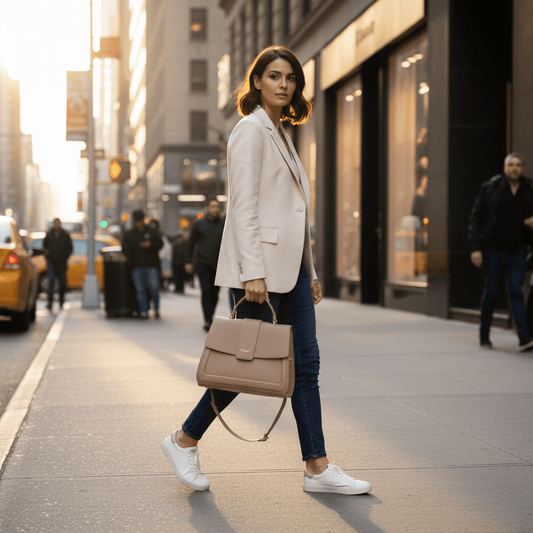 Elegantna D ANABCO FIRENZE Ženska Torba - Taupe – Ženske torbe – Taupe – slika 2