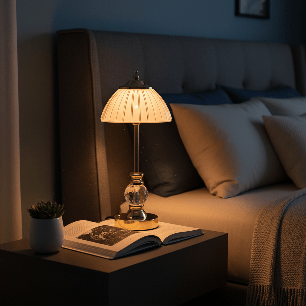 Elegantna Kristalna Stolna Lampa – Stolne Lampe – Univerzalna – slika 2